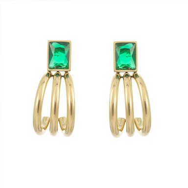 Anting Hoop Tiga Emas 14K