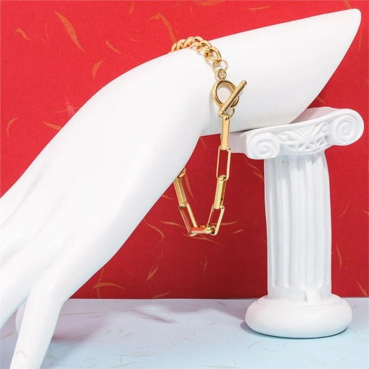 mixed metal chain bracelets