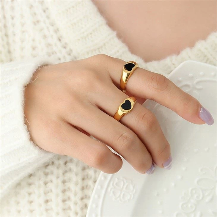 stainless gold ring