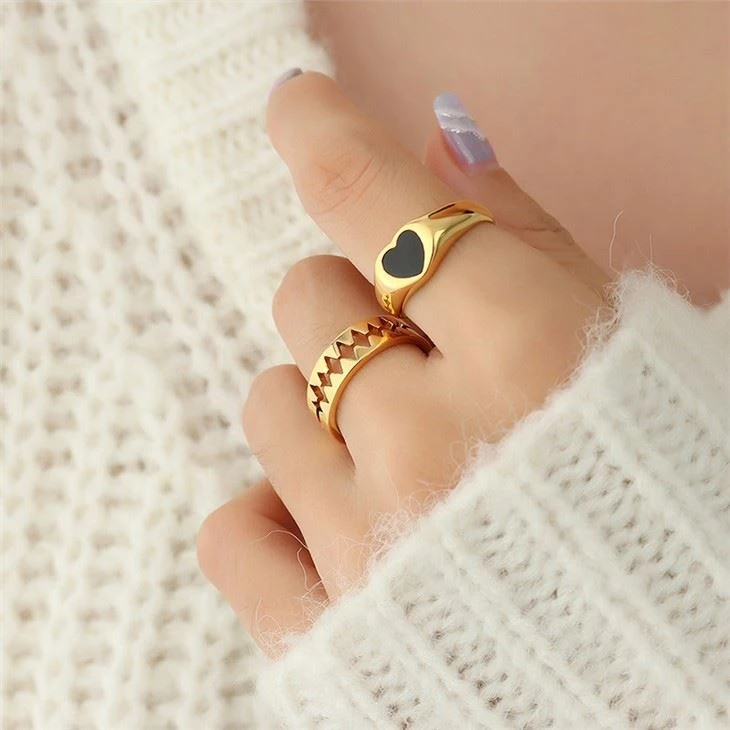 stainless steel chunky rings
