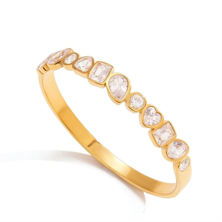Minimalist Multi Shape CZ Bangle manufacturers