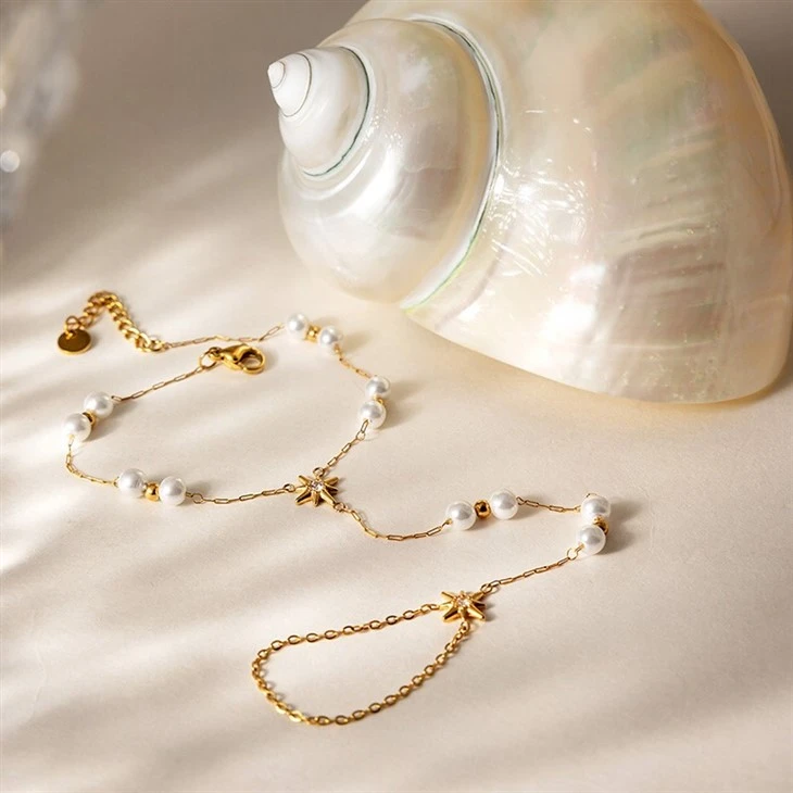 Pearl Star Hand Chain Bracelet high quality