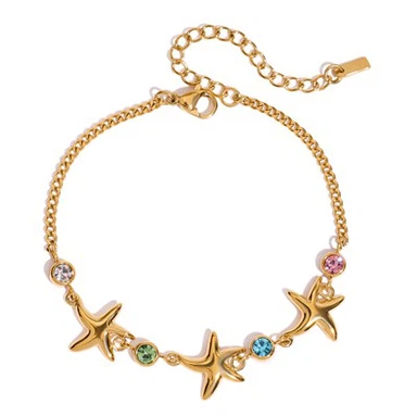 Gelang bintang laut bezel zircon