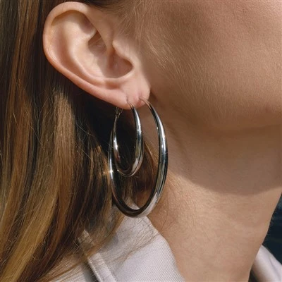 Anting Hoop Polos Minimal