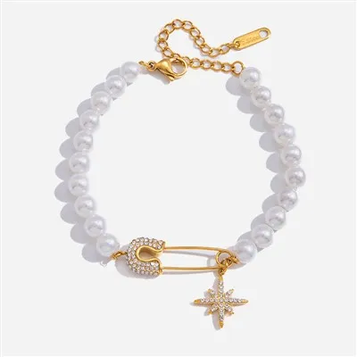 Gelang Rantai Pin Mutiara
