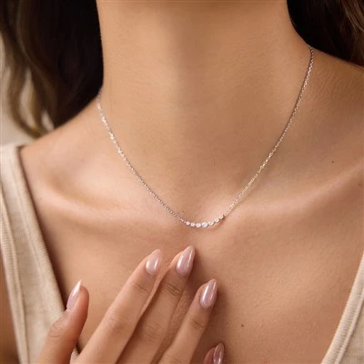 Kalung Liontin Baris CZ Bulat