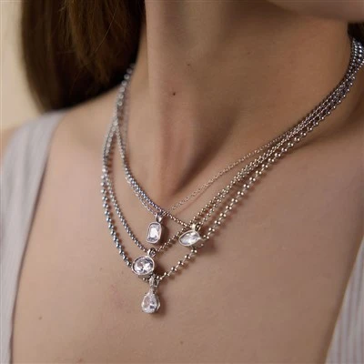 Kalung Liontin Marquise CZ Sederhana