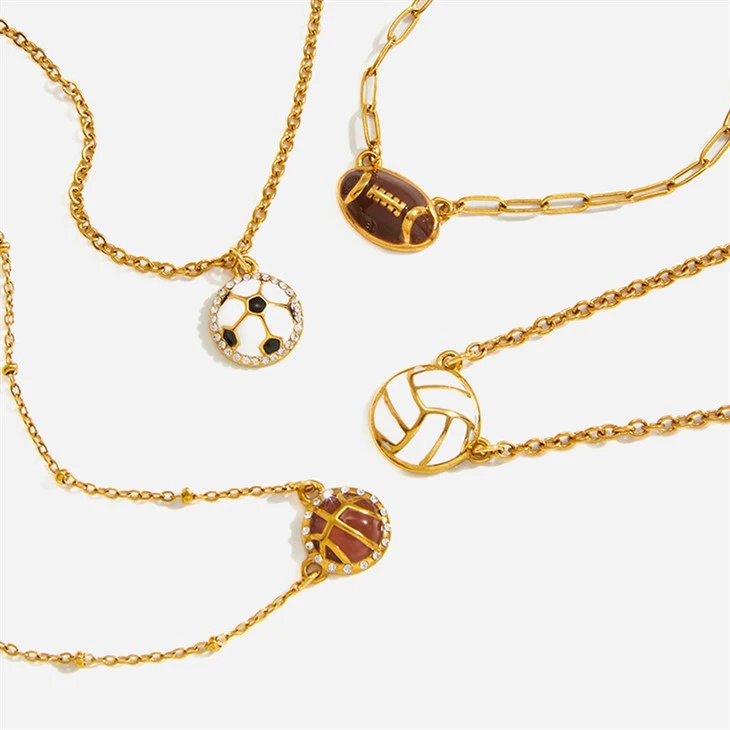 Kalung Liontin Enamel Olahraga