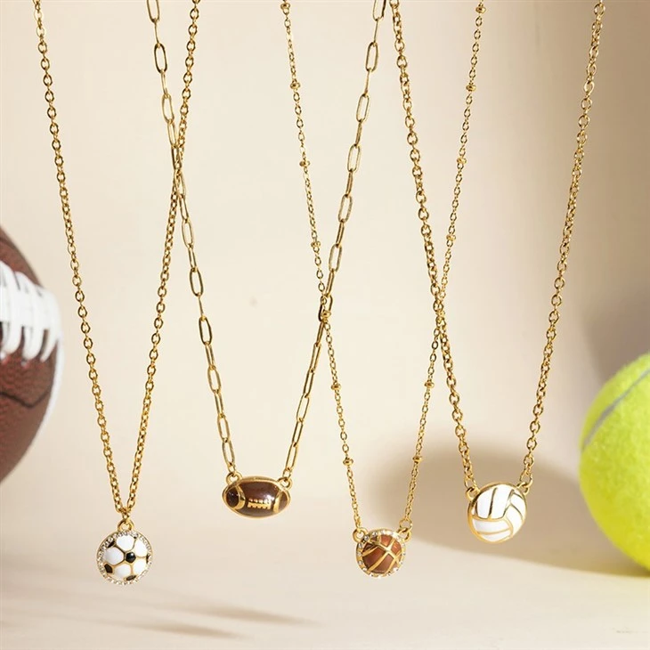 Sports Enamel Pendant Necklace price