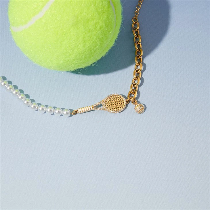 Tennis Racket Charm Zircon Bracelet factory